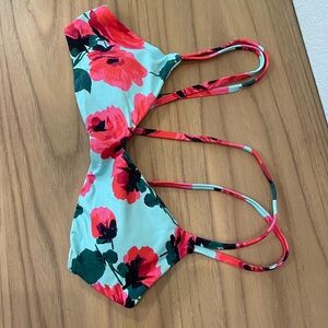 Billabong floral straps bikini top